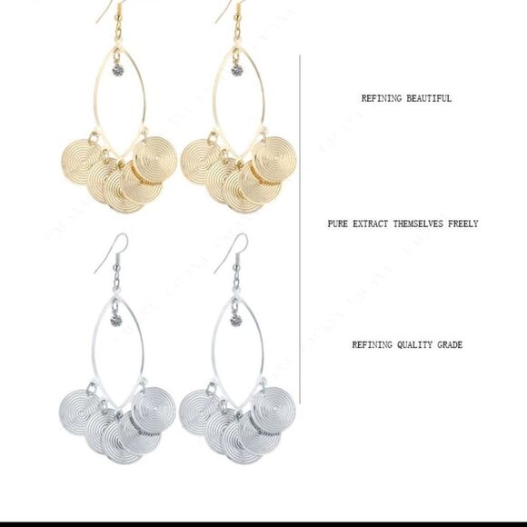 Boho Disc Earrings - Picture 7 of 8